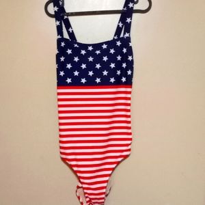 Old Navy Patriotic flag one piece swimsuit